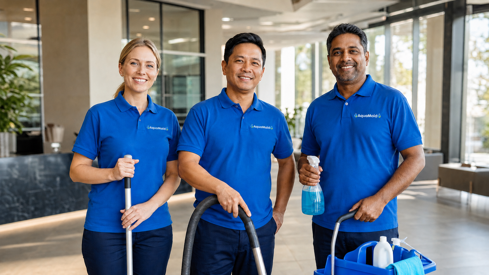 AquaMaid diverse cleaning team
