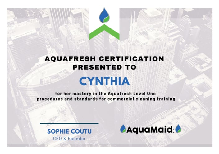 AquaFresh certification 10