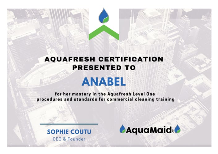 AquaFresh certification 2