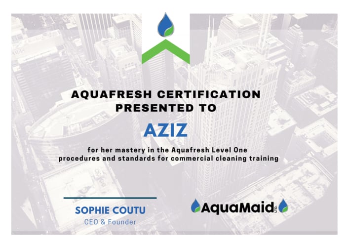 AquaFresh certification 3